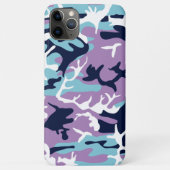 Camouflage Muster - Lila blaues Navy Case-Mate iPhone Hülle (Rückseite)