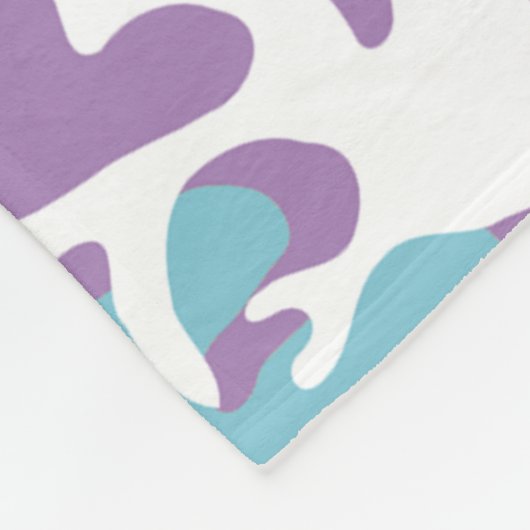 Camouflage Muster - Lila blaues Navy Fleecedecke (Ecke)