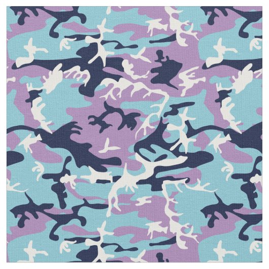 Camouflage Muster - Lila blaues Navy Stoff (Nahaufnahme)