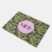 Camouflage Muster, Militärmuster, Monogramm Fußmatte (Schrägansicht)