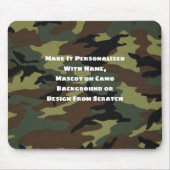 Camouflage Muster Mouse Pad, Personalisiert Name M Mousepad (Vorne)