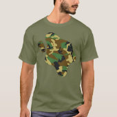 Camouflage Muster Paint Platsch T-Shirt (Vorderseite)