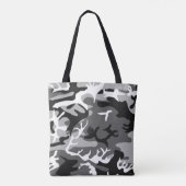 Camouflage Muster - Schwarz und Weiß Tasche (Rückseite)