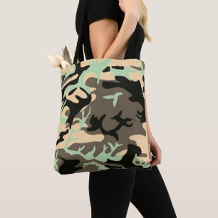 Camouflage Muster - Schwarzer Tan Grün Tasche