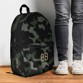 Camouflage Name Nummer Zurück zur Schule Camouflag Bedruckter Rucksack