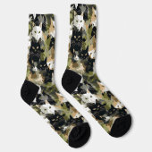 Camouflage Niedlich Katzen Socken (Rechts)