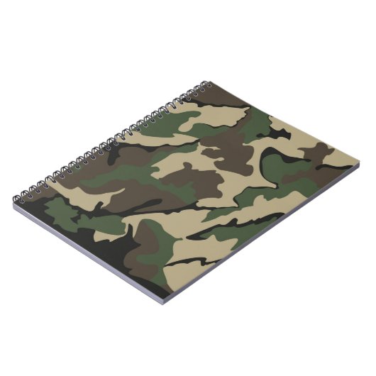 Camouflage, Notebook (80 Seiten B&W) Notizblock (Linke Seite)