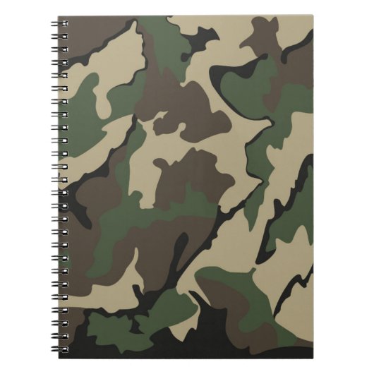 Camouflage, Notebook (80 Seiten B&W) Notizblock (Vorderseite)