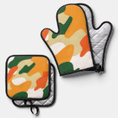camouflage ofenhandschuh & Topflappen-Set (Vorderseite/Rückseite)