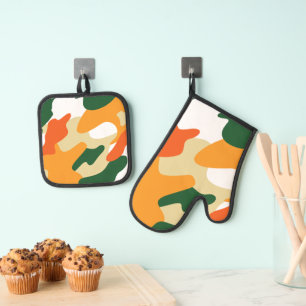 camouflage ofenhandschuh & Topflappen-Set
