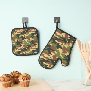 camouflage ofenhandschuh & Topflappen-Set