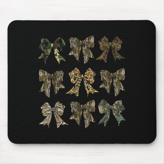 Camouflage Old Camo Bow Camo Coquette Bow Hunting Mousepad (Vorne)