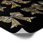 Camouflage Old Camo Bow Camo Coquette Bow Hunting Poster (Ecke)