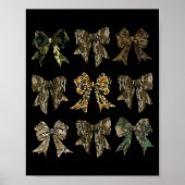 Camouflage Old Camo Bow Camo Coquette Bow Hunting Poster (Vorne)