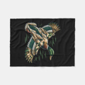 Camouflage Old School Camouflage Coquette Bow Duck Fleecedecke (Vorderseite (Horizontal))