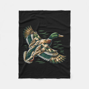 Camouflage Old School Camouflage Coquette Bow Duck Fleecedecke