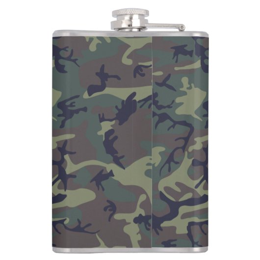 Camouflage Orange Deer Buck Jagd | Monogramm Flachmann (Rückseite)