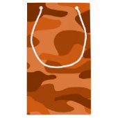 Camouflage Orange Monocolor Kleine Geschenktüte (Rückseite)