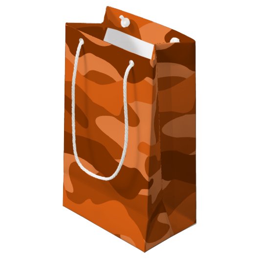 Camouflage Orange Monocolor Kleine Geschenktüte (Vorderseite Schrägansicht)
