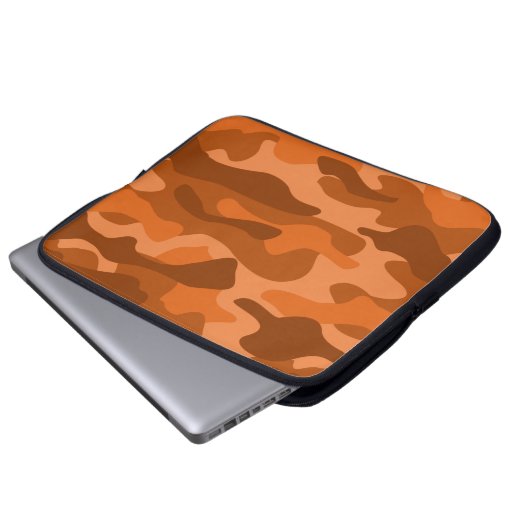 Camouflage Orange Monocolor Laptopschutzhülle (Vorne Knopf)