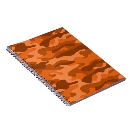 Camouflage Orange Monocolor Notizblock (Rechte Seite)