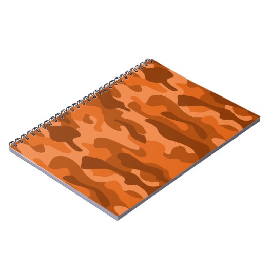 Camouflage Orange Monocolor Notizblock (Linke Seite)
