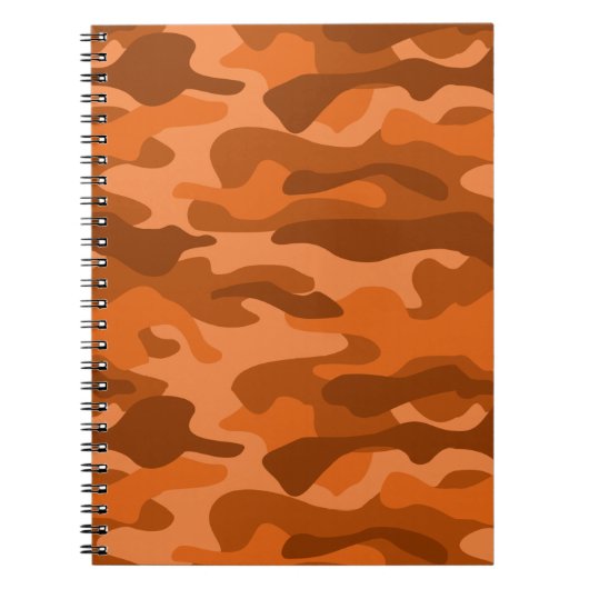 Camouflage Orange Monocolor Notizblock (Vorderseite)
