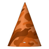 Camouflage Orange Monocolor Partyhütchen (Links)