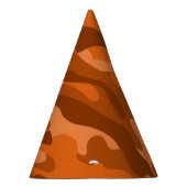 Camouflage Orange Monocolor Partyhütchen (Rechts)