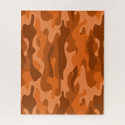 Camouflage Orange Monocolor Puzzle (Vertikal)