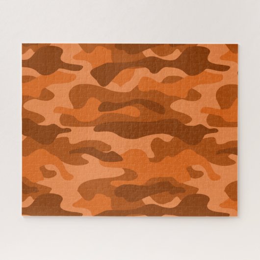 Camouflage Orange Monocolor Puzzle (Horizontal)