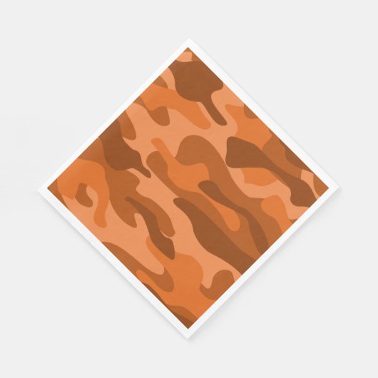 Camouflage Orange Monocolor Serviette (Ecke)