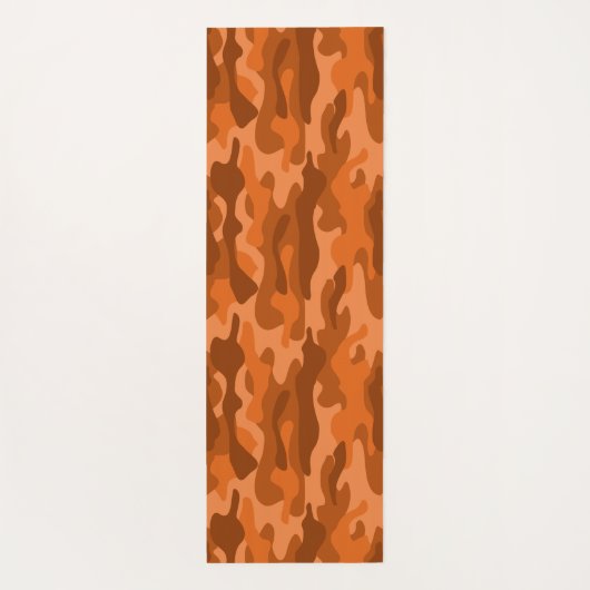 Camouflage Orange Monocolor Yogamatte (Rückseite)