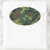 Camouflage Ovaler Aufkleber (Tasche)