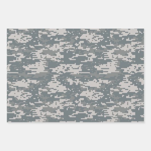 Camouflage Packpapier, Digital Camouflage Geschenkpapier Set (Vorderseite)