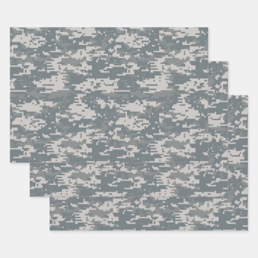 Camouflage Packpapier, Digital Camouflage Geschenkpapier Set (Set)