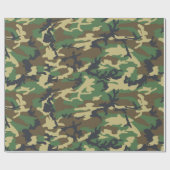 Camouflage Packpapier, Woodland Camouflage Wra Geschenkpapier (Flach)