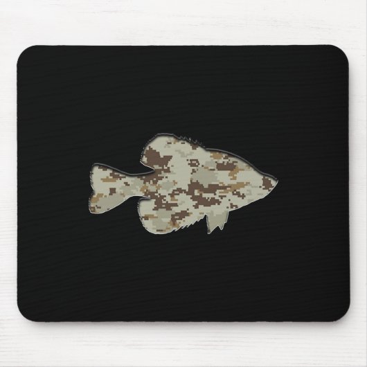 Camouflage Pan Fish Silhouette Digitale Camouflage Mousepad (Vorne)