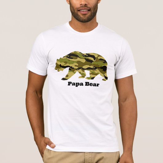 Camouflage Papa Bear Shirt - T-Shirt für den milit (Vorderseite)