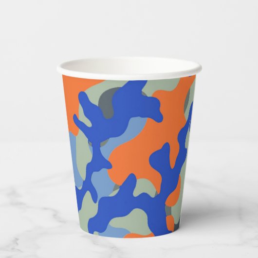Camouflage Paper Cup | Dart Party Cup Pappbecher (Rückseite)