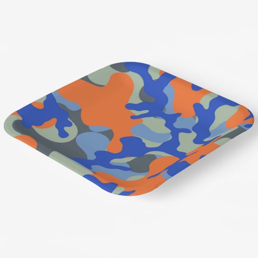 Camouflage Paper Teller | Dart Party Teller (Gewinkelt)