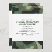Camouflage-Party Einladungen (Vorne/Hinten)