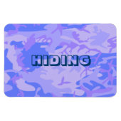 Camouflage Pastel Abstraktes blaues Muster Verstec Magnet (Horizontal)
