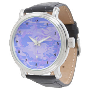 Camouflage Pastel Abstraktes Muster Armbanduhr