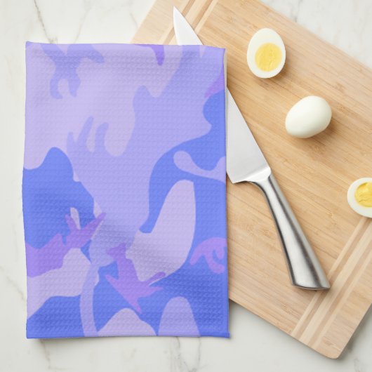 Camouflage Pastel Abstraktes Muster Geschirrtuch (Viertel Falte)