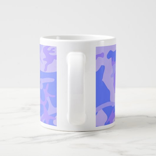 Camouflage Pastel Abstraktes Muster Jumbo-Tasse (Rückseite)