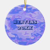 Camouflage Pastel Abstraktes Muster Keramik Ornament (Vorne)