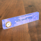 Camouflage Pastel Abstraktes Muster Namensplakette (Seite)