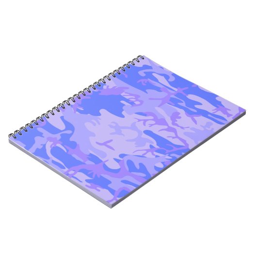 Camouflage Pastel Abstraktes Muster Notizblock (Linke Seite)