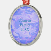 Camouflage Pastel Abstraktes Muster Ornament Aus Metall (Links)